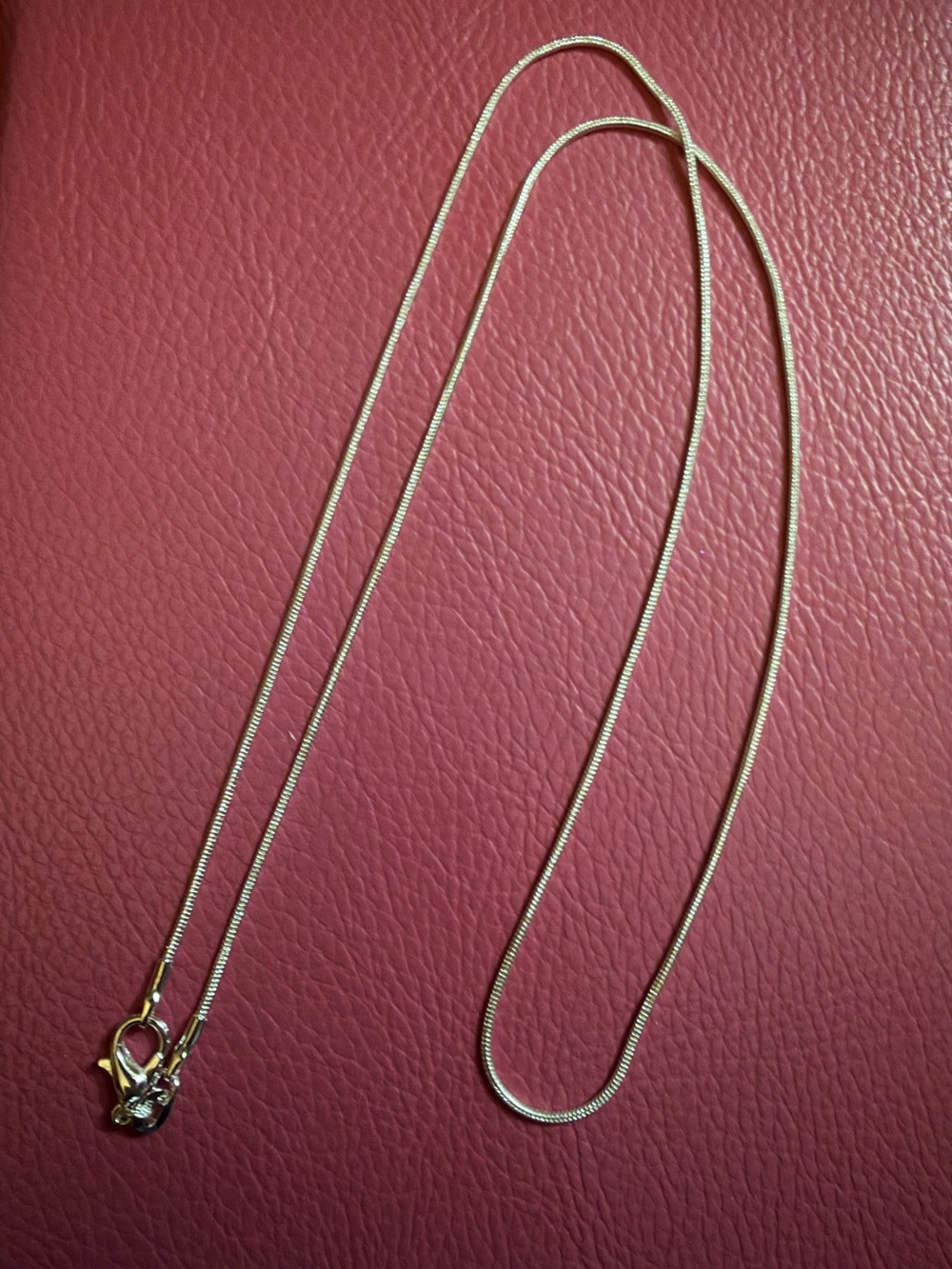 Elegant 22” Silver Snake Chain Necklace - Women Jewelry